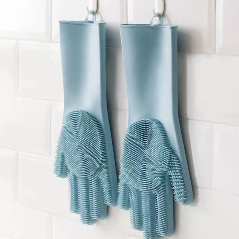 Dish Glove Rubber - Silicone dishwashing gloves, magic gloves, durable,