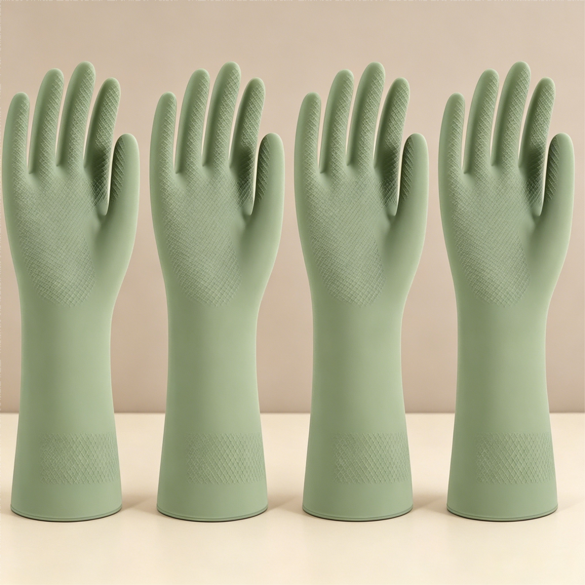 Dish Glove Rubber - 4 Pairs Reusable Rubber Dishwashing Gloves,
