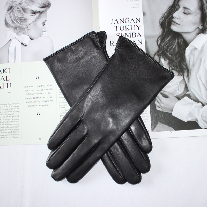 Leather Driving Glove - New Ladies Sheepskin Gloves Outdoor Riding