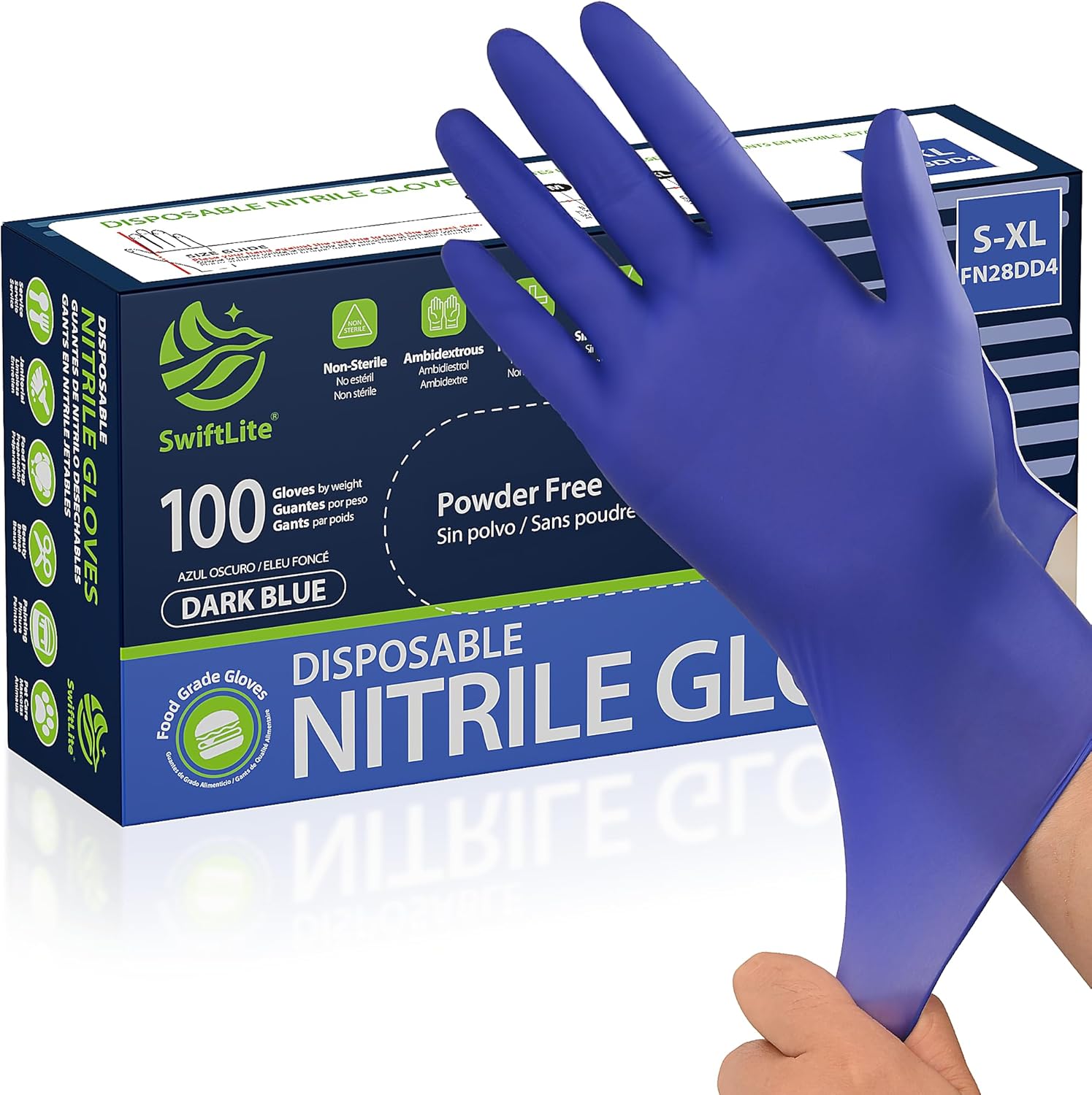 Rubber Glove Cleaning - Disposable Nitrile Gloves, Food Safe, Latex-Free
