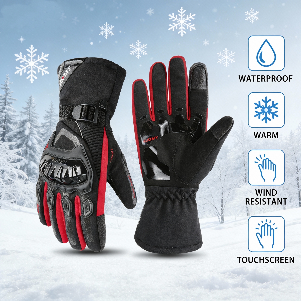 Winter Waterproof Motorcycle G - Winter Glove Insulated のレビューと価格