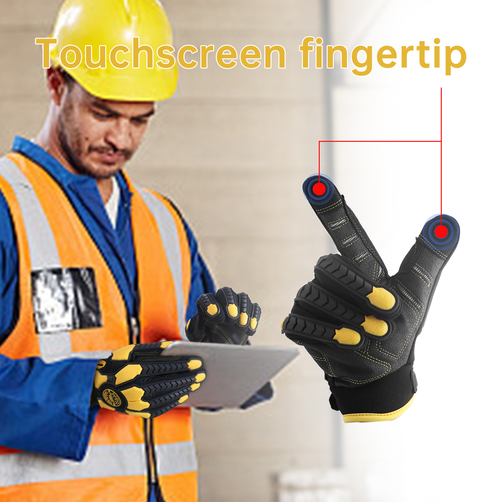 Heavy Duty Work Gloves, Cut 6  - Work Glove Impact のレビューと価格