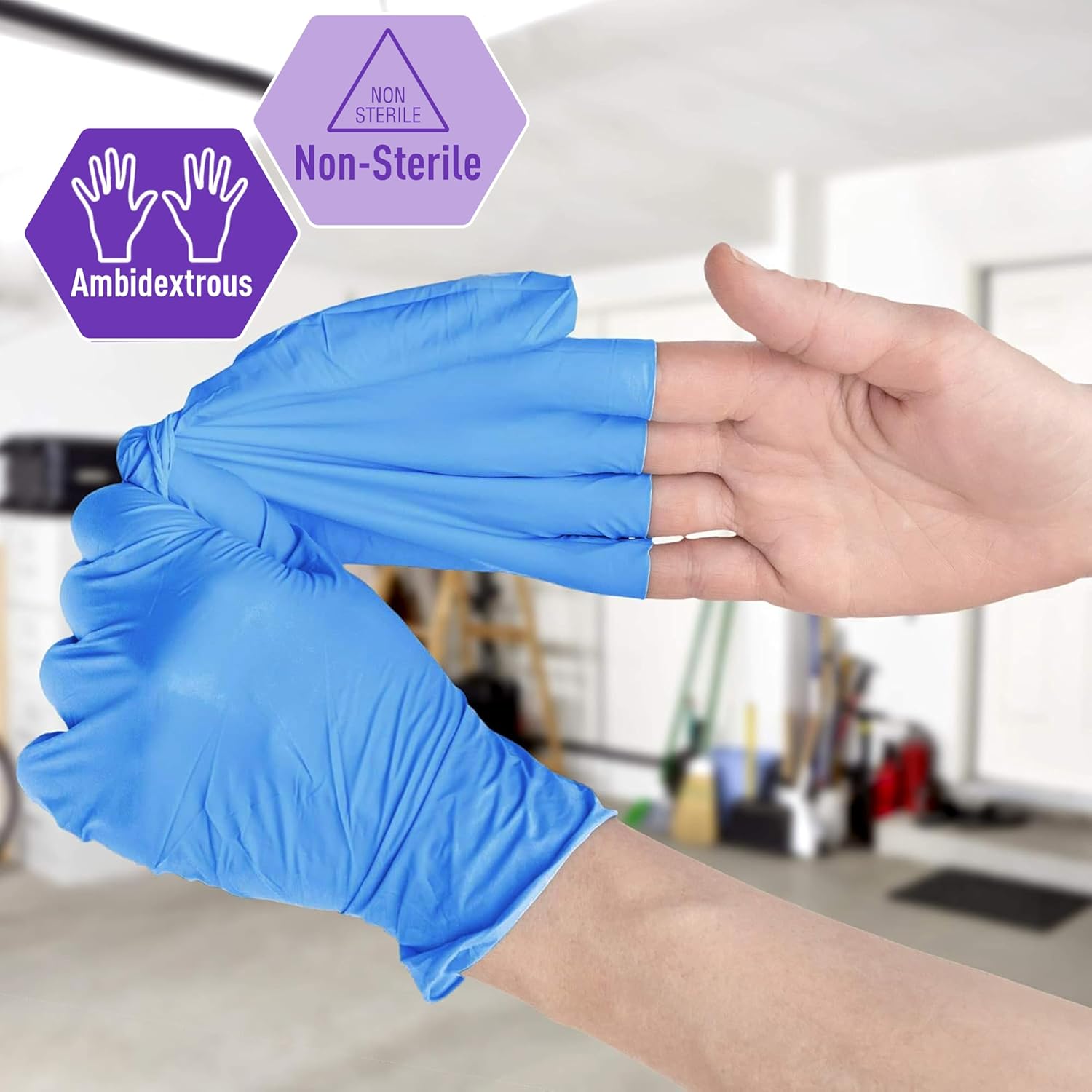 Nitrile/Vinyl Blend Exam Glove - Latex Disposable Glove のレビューと価格