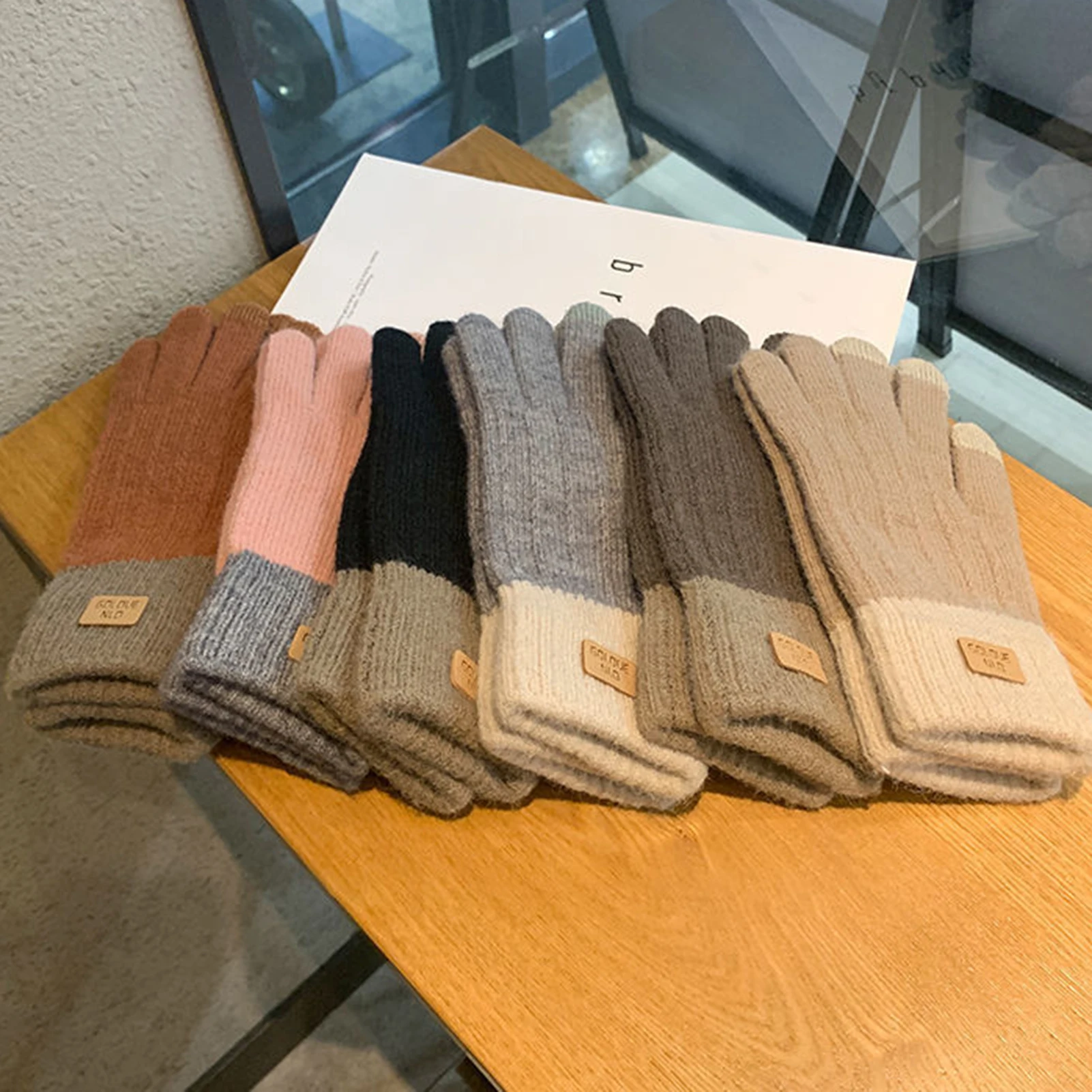 Women's Cable Knit Gloves Warm - Wool Glove Lined のレビューと価格