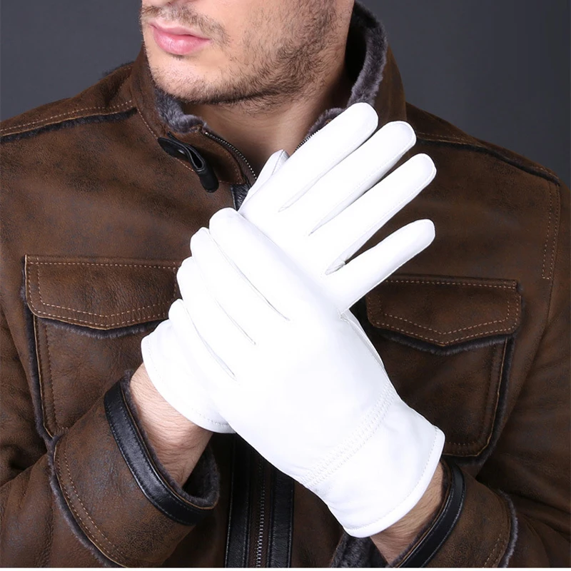 2025 Winter Genuine Leather Wh - Leather Driving Glove のレビューと価格