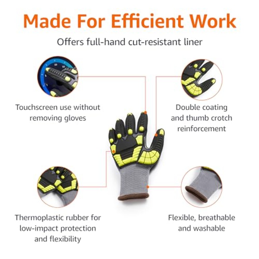 Safety work gloves for industr - Work Glove Impact のレビューと価格