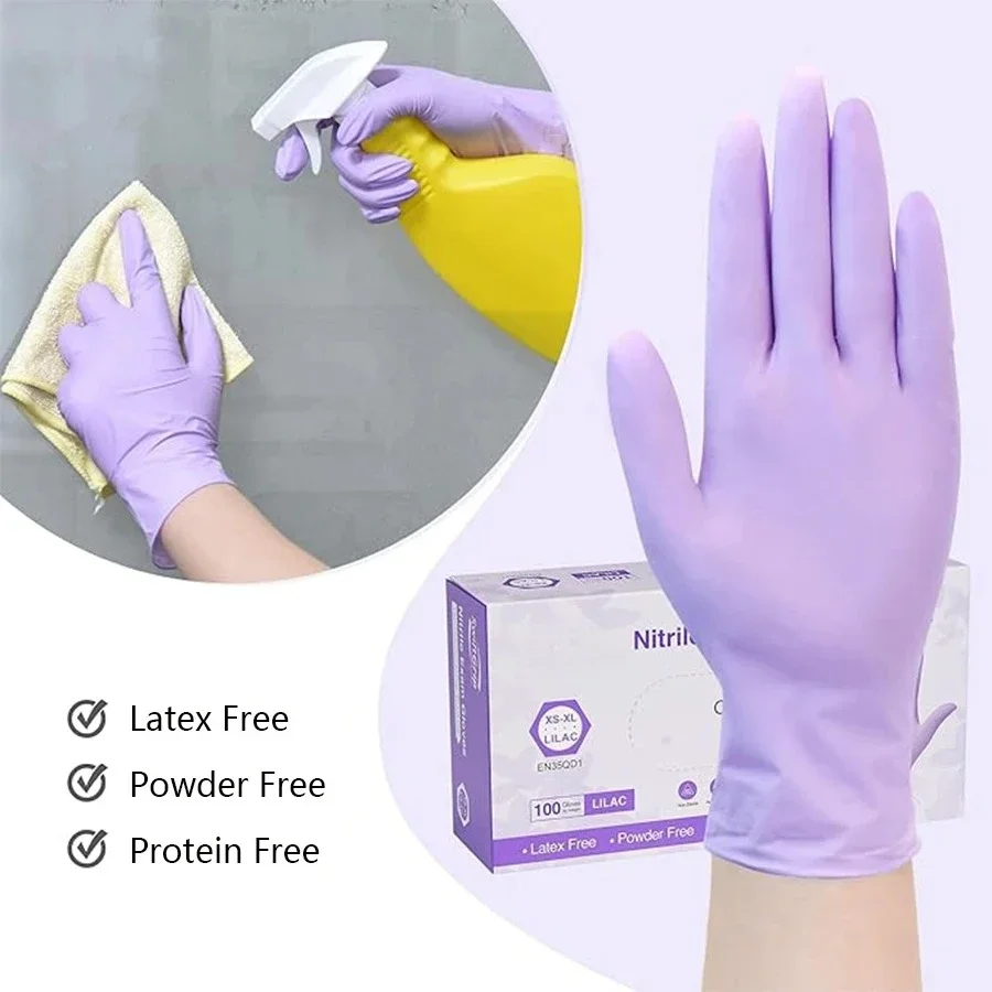 10/20/50/100PCS Purple Disposa - Nitrile Mechanic Glove のレビューと価格