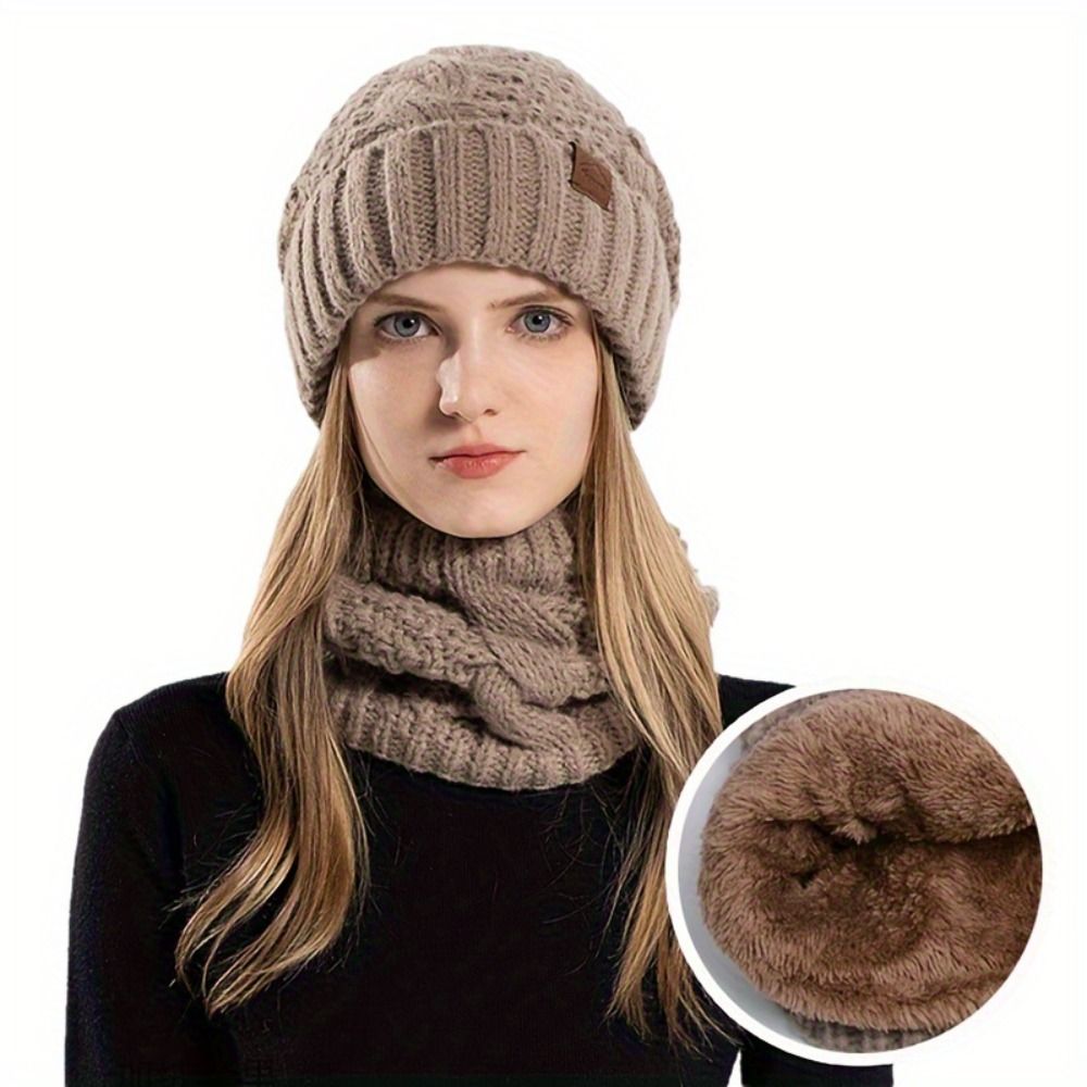 Soft Winter Beanie Hat Scarf S - Wool Glove Lined のレビューと価格