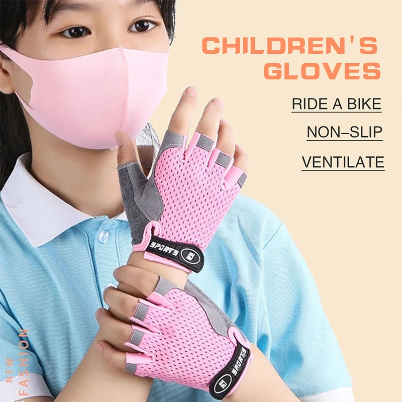 Kids Half Finger Sports Cyclin - Cycling Glove Padded のレビューと価格