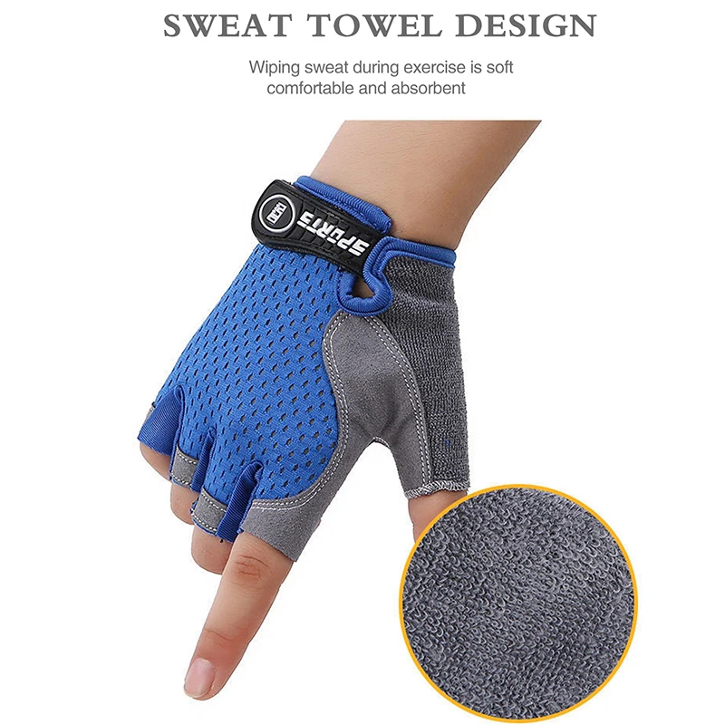 Kids Half Finger Sports Cyclin - Cycling Glove Padded のレビューと価格