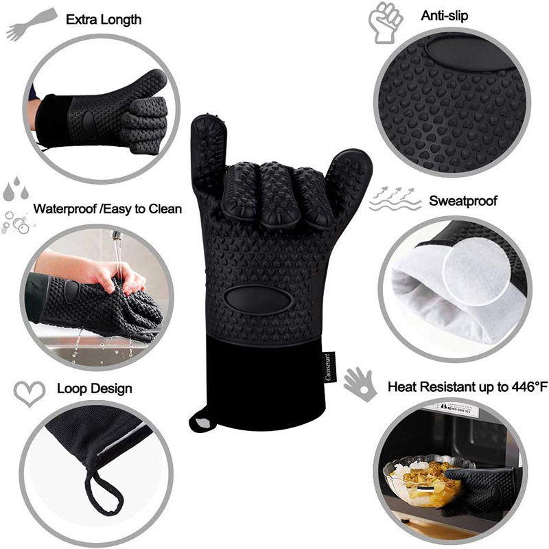 Silicone Oven Gloves Heat Resi - Oven Mitt Silicone のレビューと価格