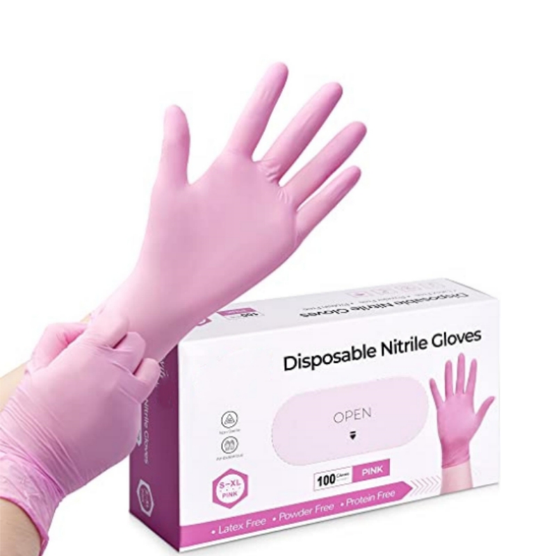 Pink Nitrile Disposable Gloves - Latex Disposable Glove のレビューと価格