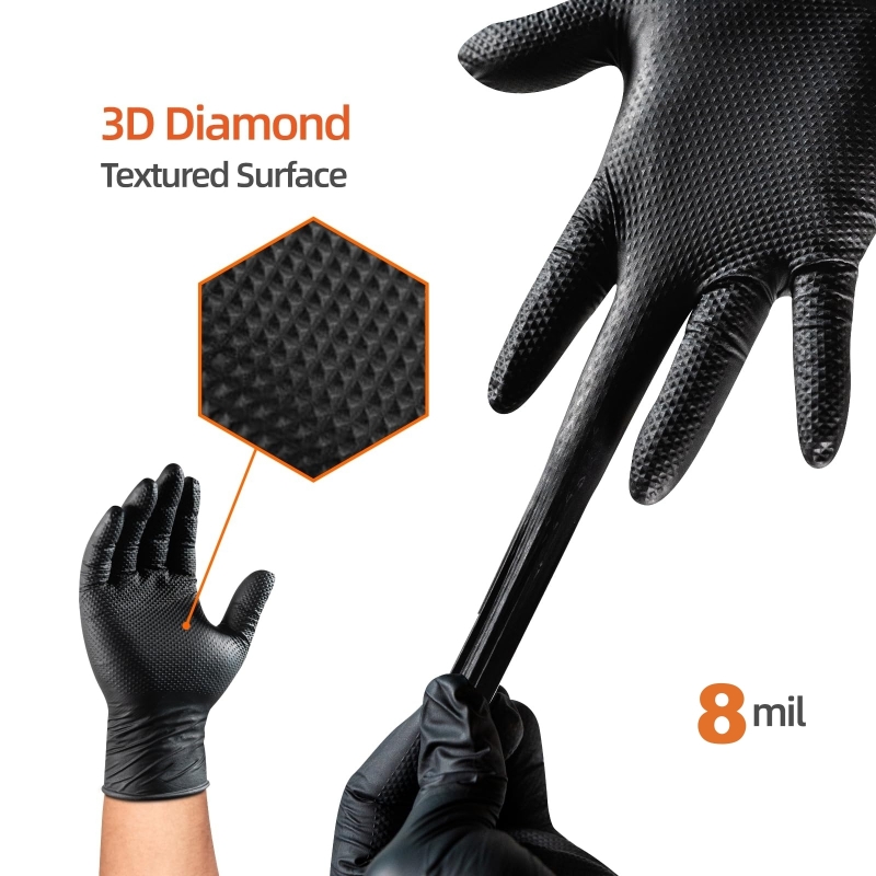 8Mil Heavy Duty Black Nitrile  - Nitrile Mechanic Glove のレビューと価格