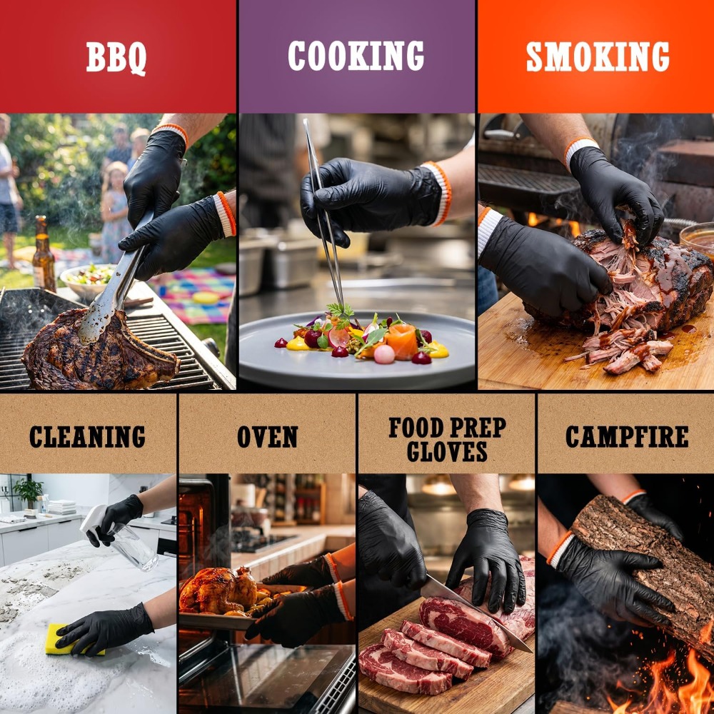 BBQ Gloves 50 Disposable Nitri - Latex Disposable Glove のレビューと価格