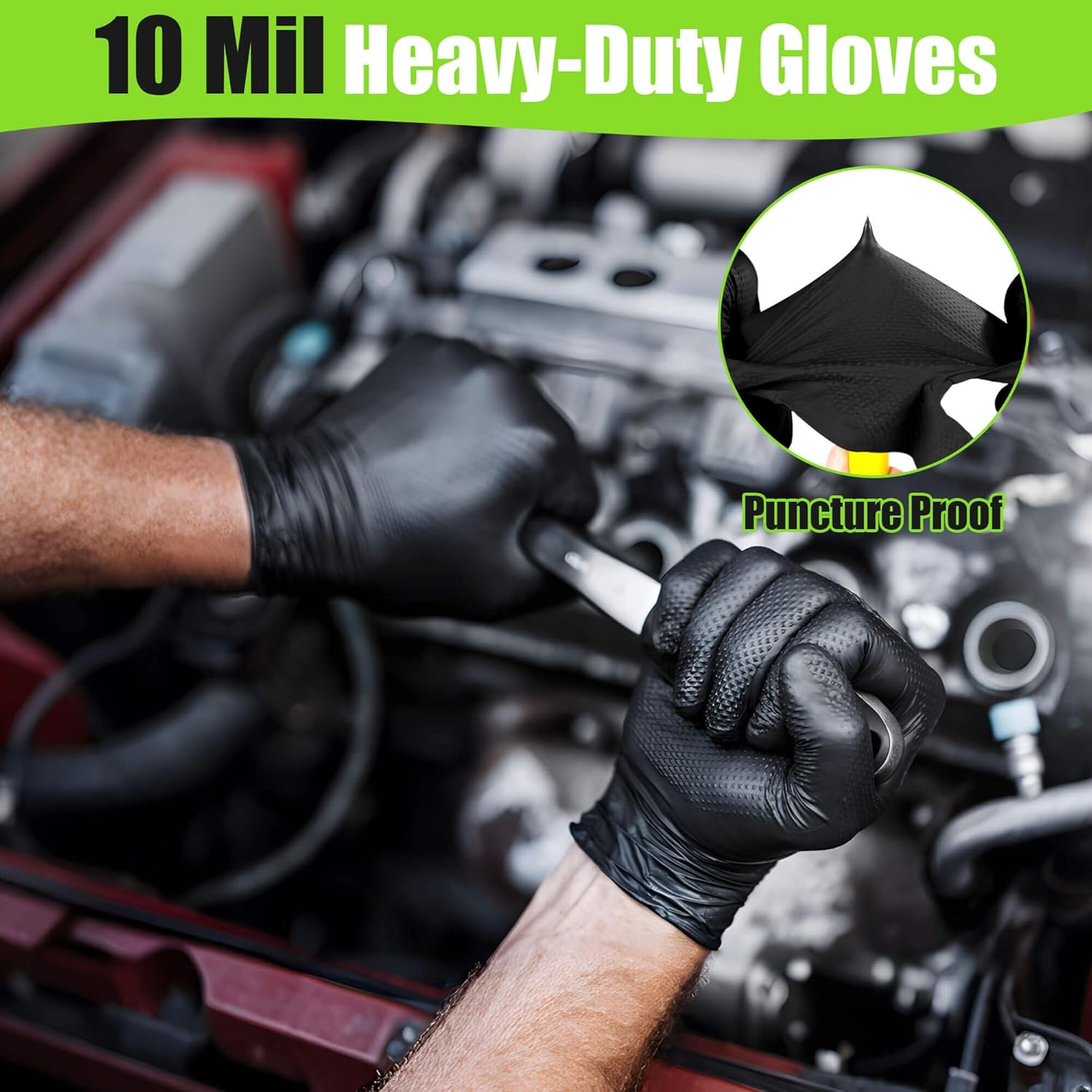10 Mil Nitrile Gloves Large -  - Latex Disposable Glove のレビューと価格