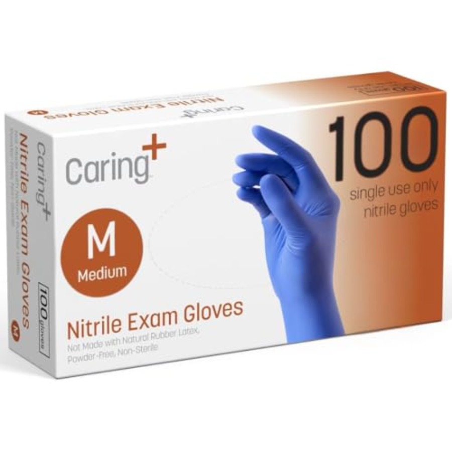 Caring Nitrile Exam Gloves, Bl - Exam Glove Nitrile のレビューと価格