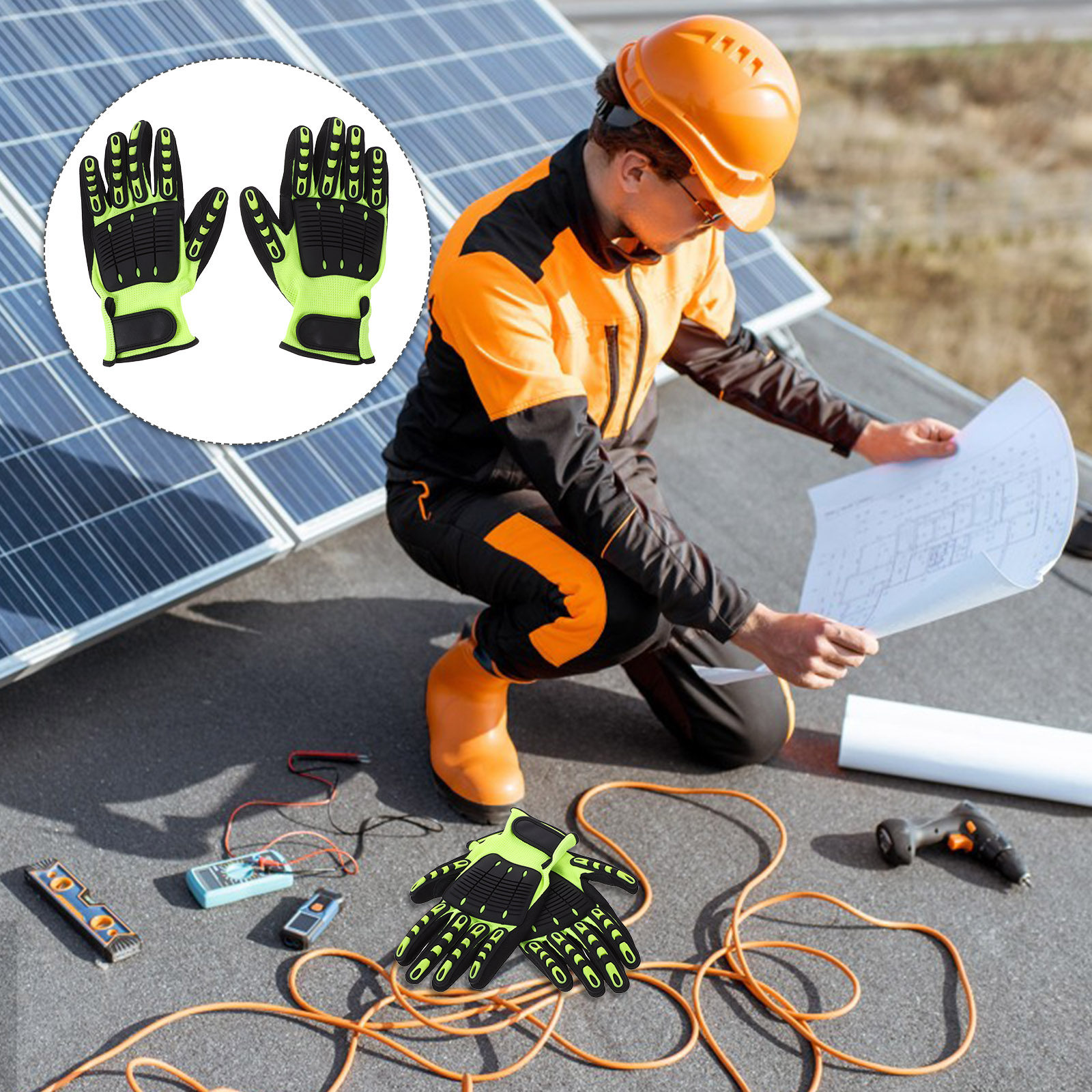 1Pair Heavy Duty Cut Resistant - Work Glove Impact のレビューと価格