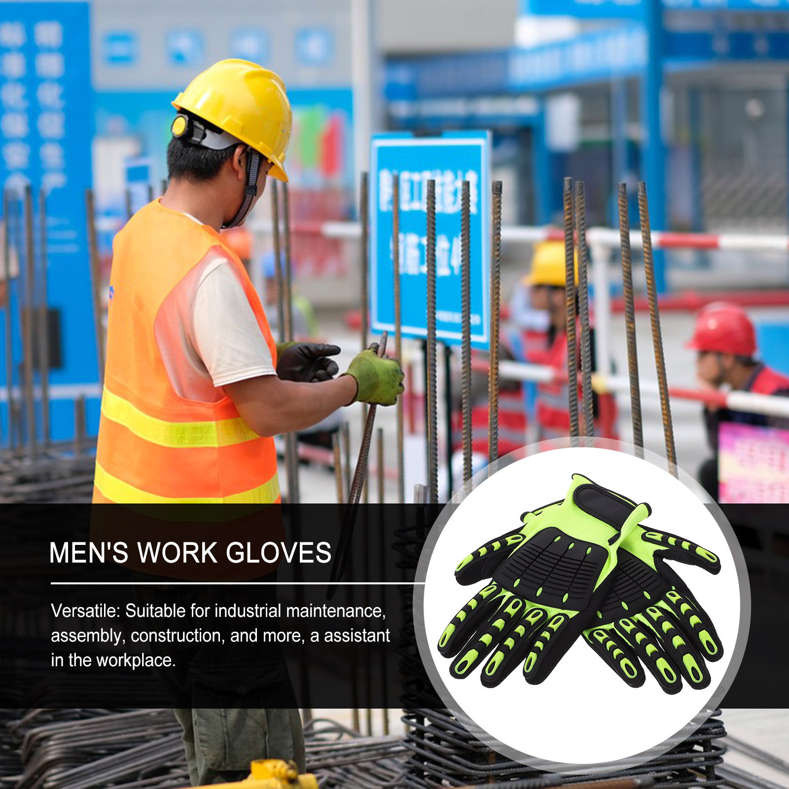 1Pair Heavy Duty Cut Resistant - Work Glove Impact のレビューと価格