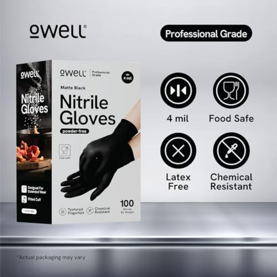 ® Black Nitrile Gloves - 4 Mil - Exam Glove Nitrile のレビューと価格