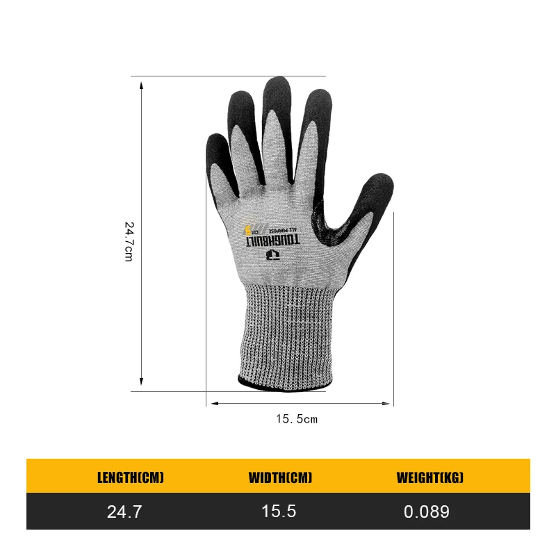 TOUGHBUILT TB-P2-112-5-L Nitri - Nitrile Mechanic Glove のレビューと価格