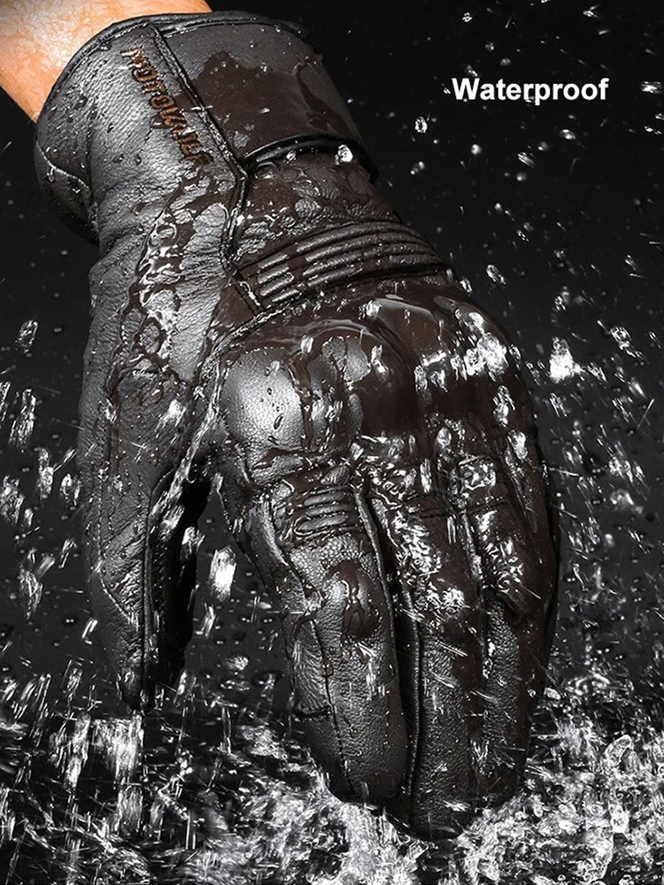 Leather Motorcycle Gloves Men' - Motorcycle Glove Knuckle のレビューと価格
