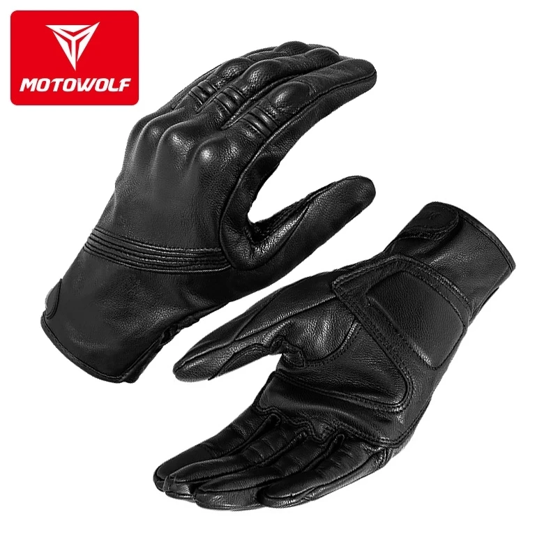 Leather Motorcycle Gloves Men' - Motorcycle Glove Knuckle のレビューと価格