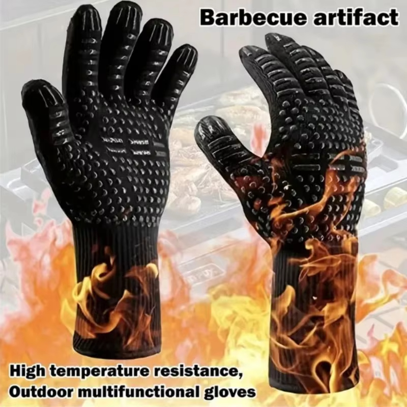 One Piece BBQ Gloves High Temp - Oven Mitt Silicone のレビューと価格