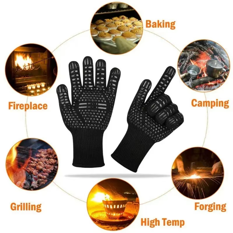 One Piece BBQ Gloves High Temp - Oven Mitt Silicone のレビューと価格