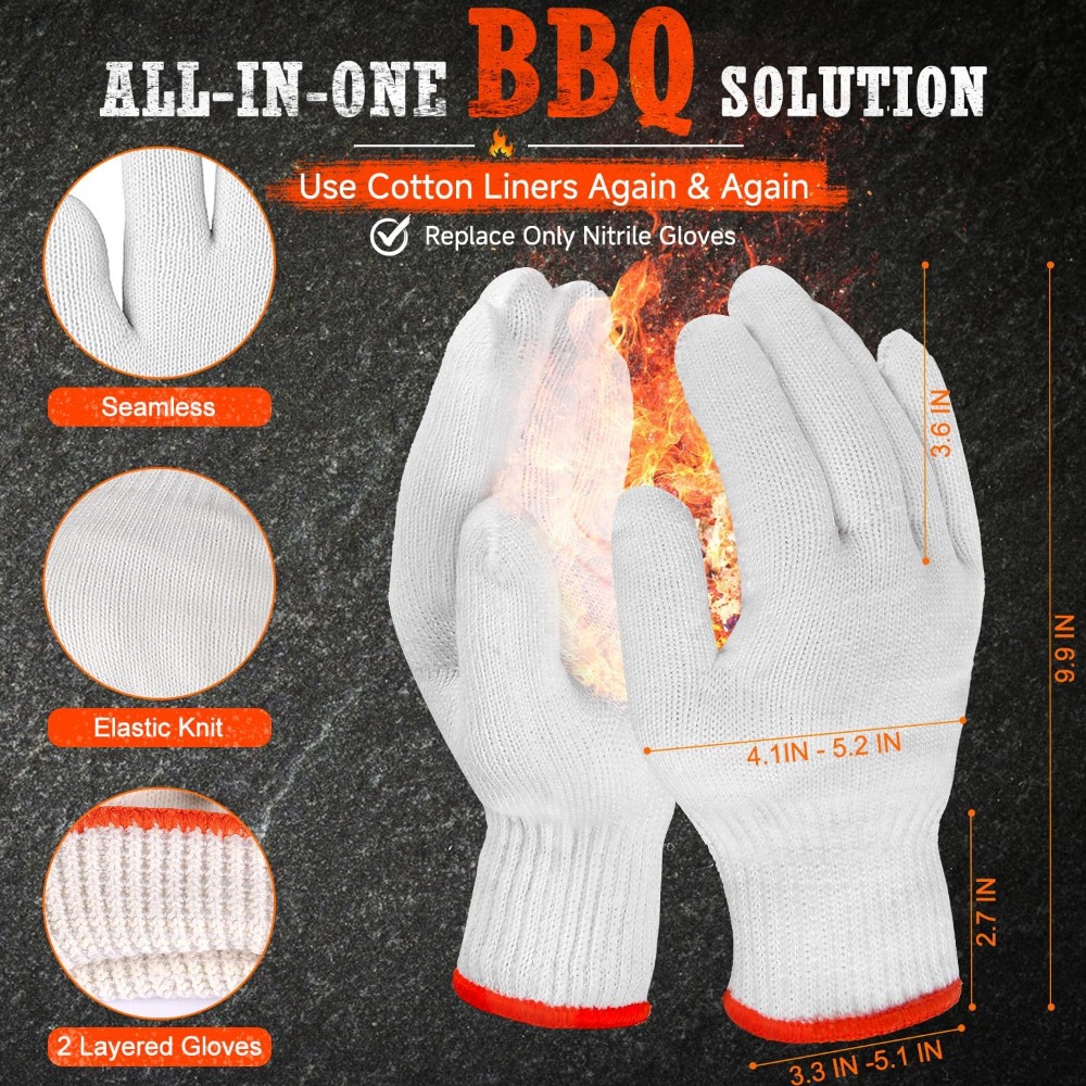 50 Disposable Nitrile Gloves + - Heat Resistant Glove のレビューと価格