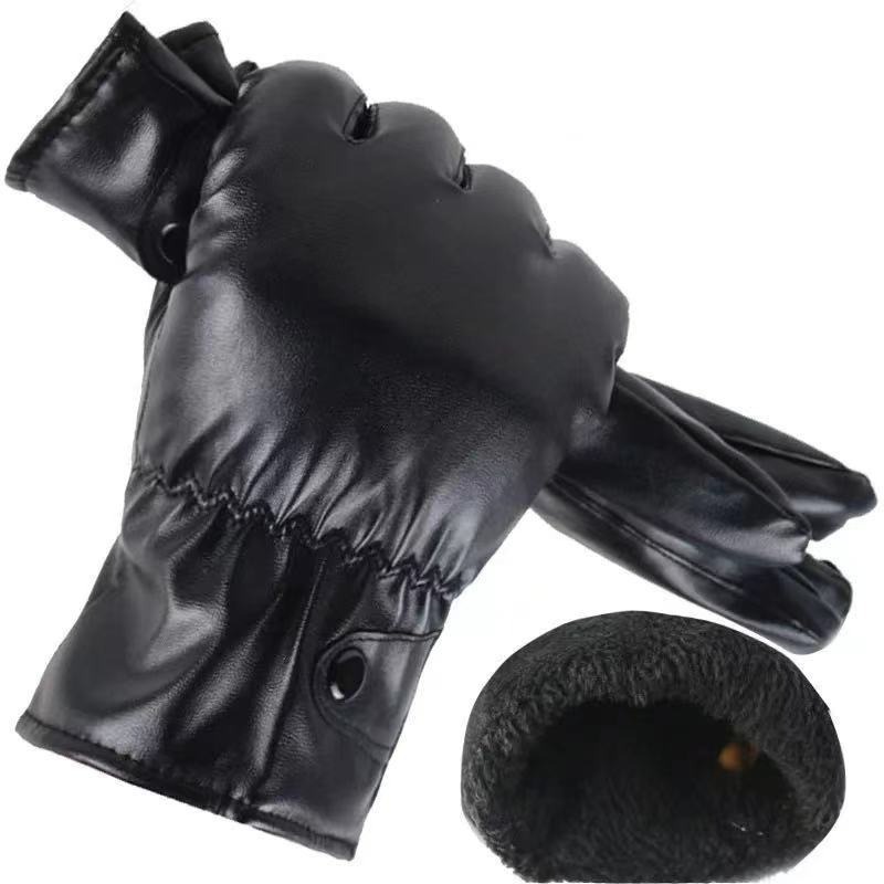 Winter Fashion Black PU Leathe - Leather Driving Glove のレビューと価格
