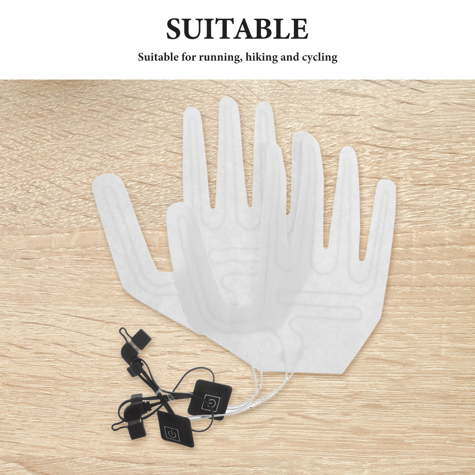 2Pcs Full Finger Electric Heat - Cycling Glove Padded のレビューと価格