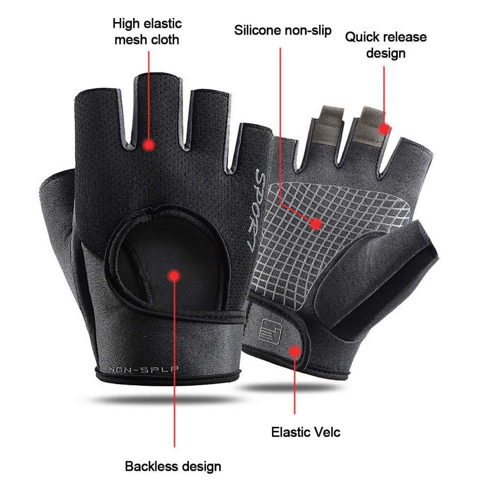 Cycling Sport Half Finger Glov - Workout Glove Gym のレビューと価格