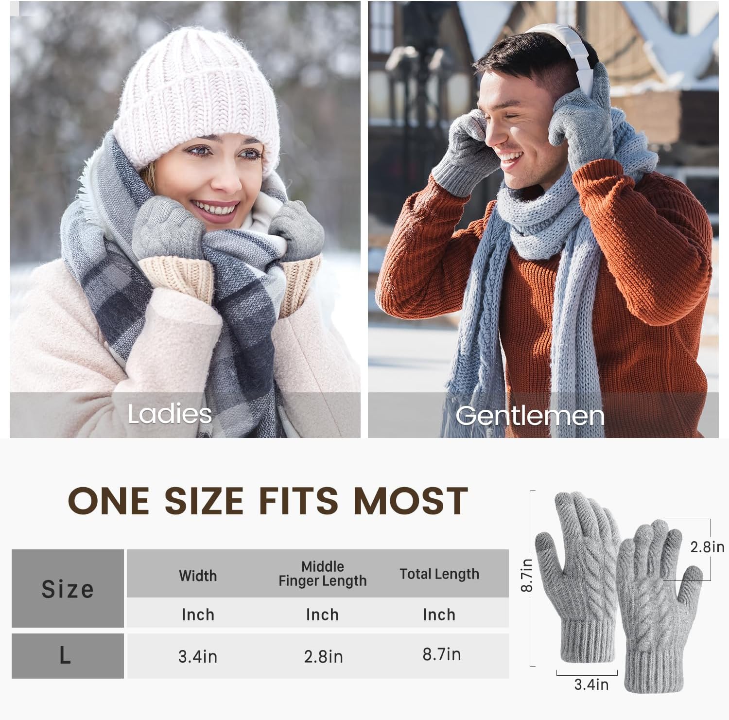 Winter Gloves – Thick Wool Fle - Winter Glove Insulated のレビューと価格