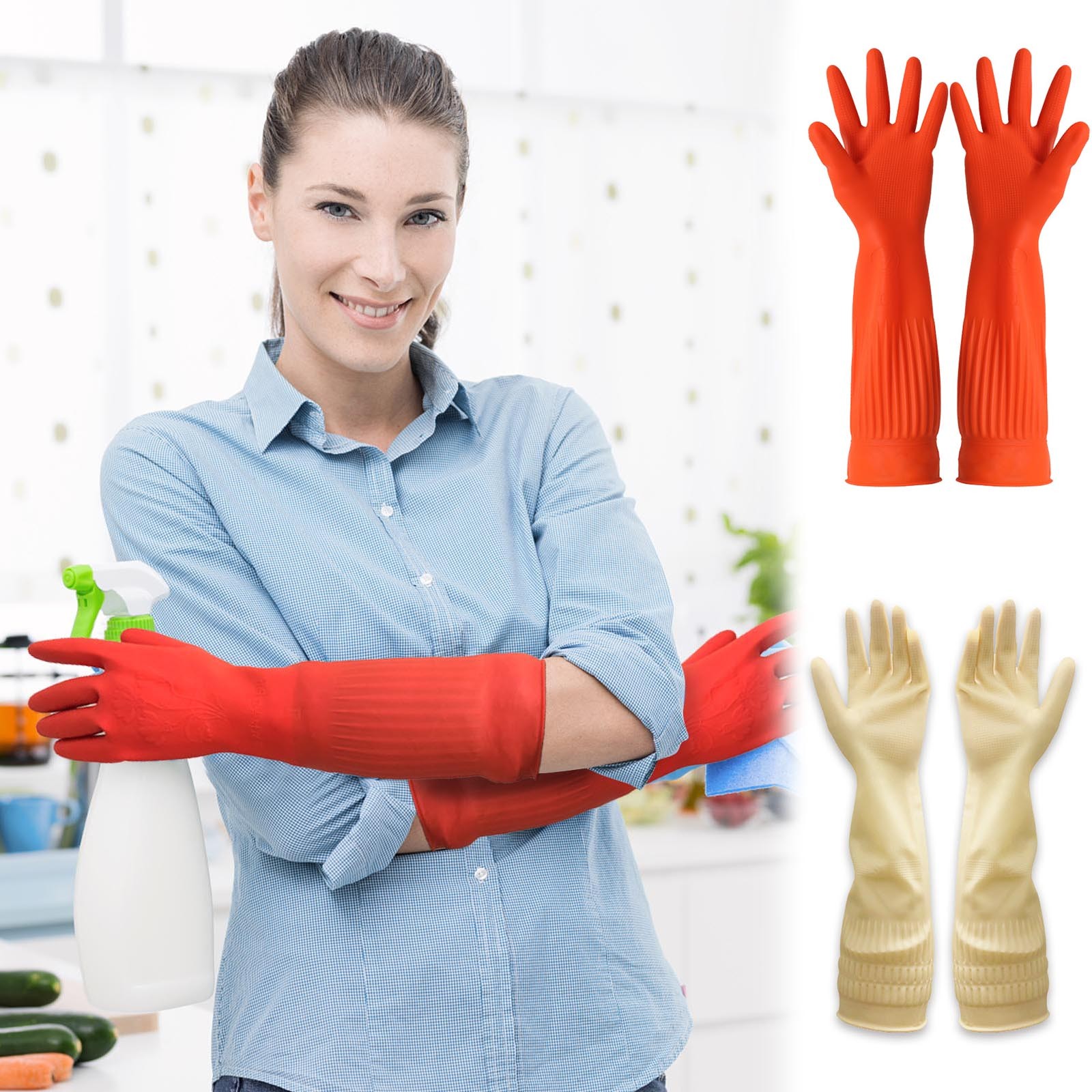 1pair Flexible Comfortable Rub - Dish Glove Rubber のレビューと価格