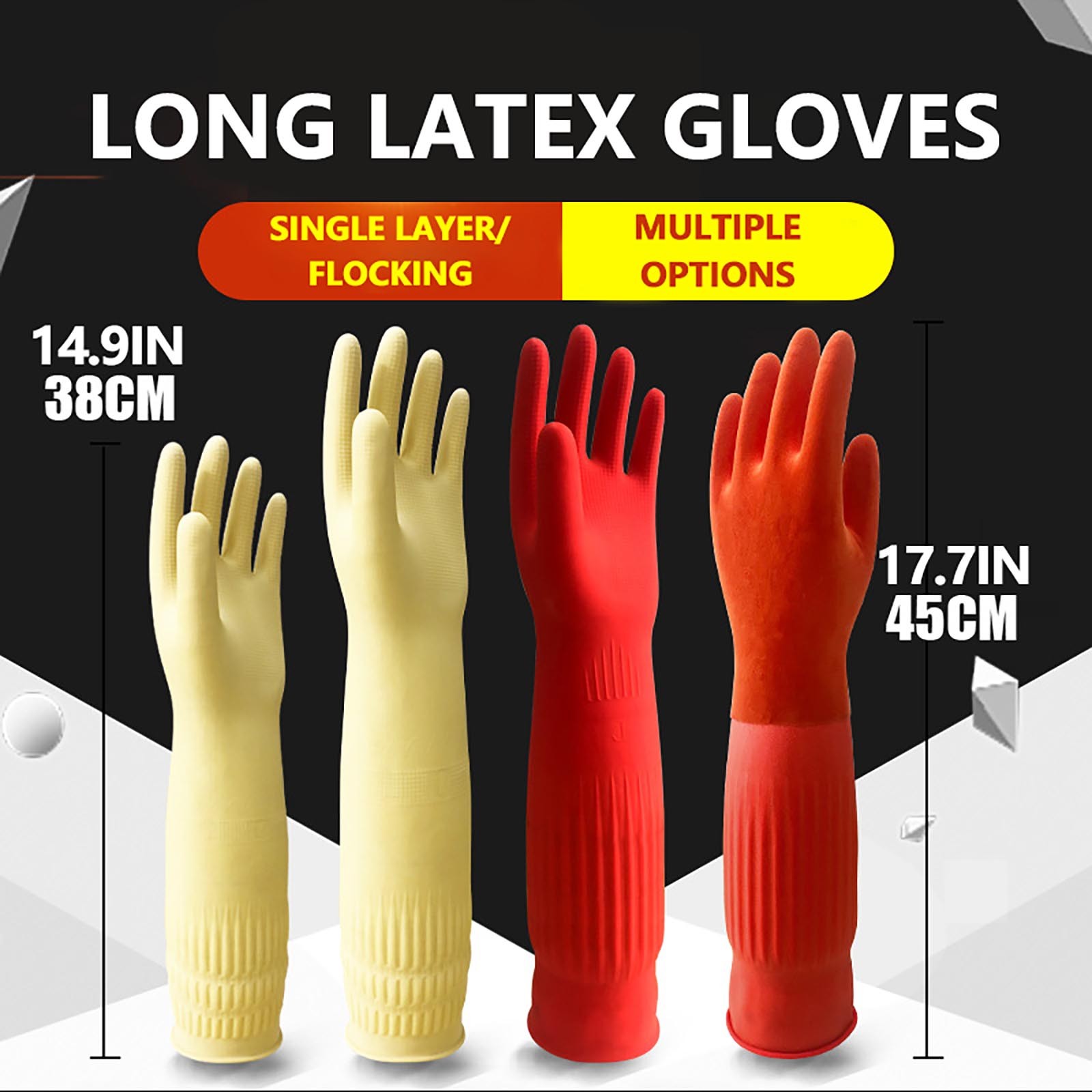 1pair Flexible Comfortable Rub - Dish Glove Rubber のレビューと価格