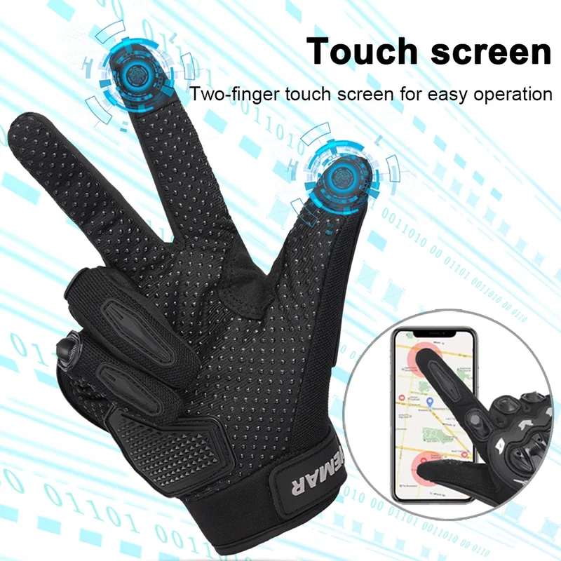 Touch Full-Finger Motorcycle R - Motorcycle Glove Knuckle のレビューと価格