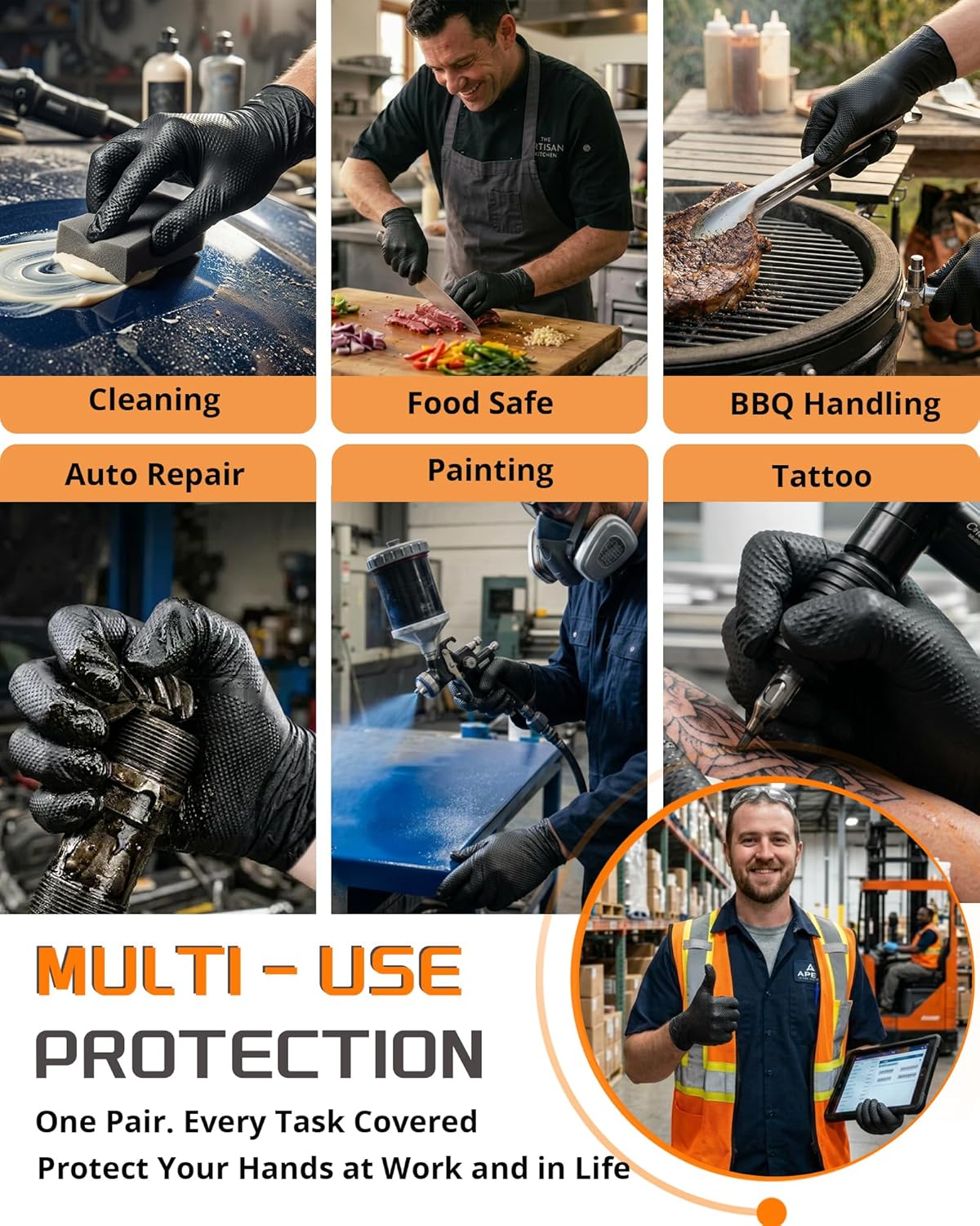 9mil Heavy Duty Disposable Nit - Nitrile Mechanic Glove のレビューと価格