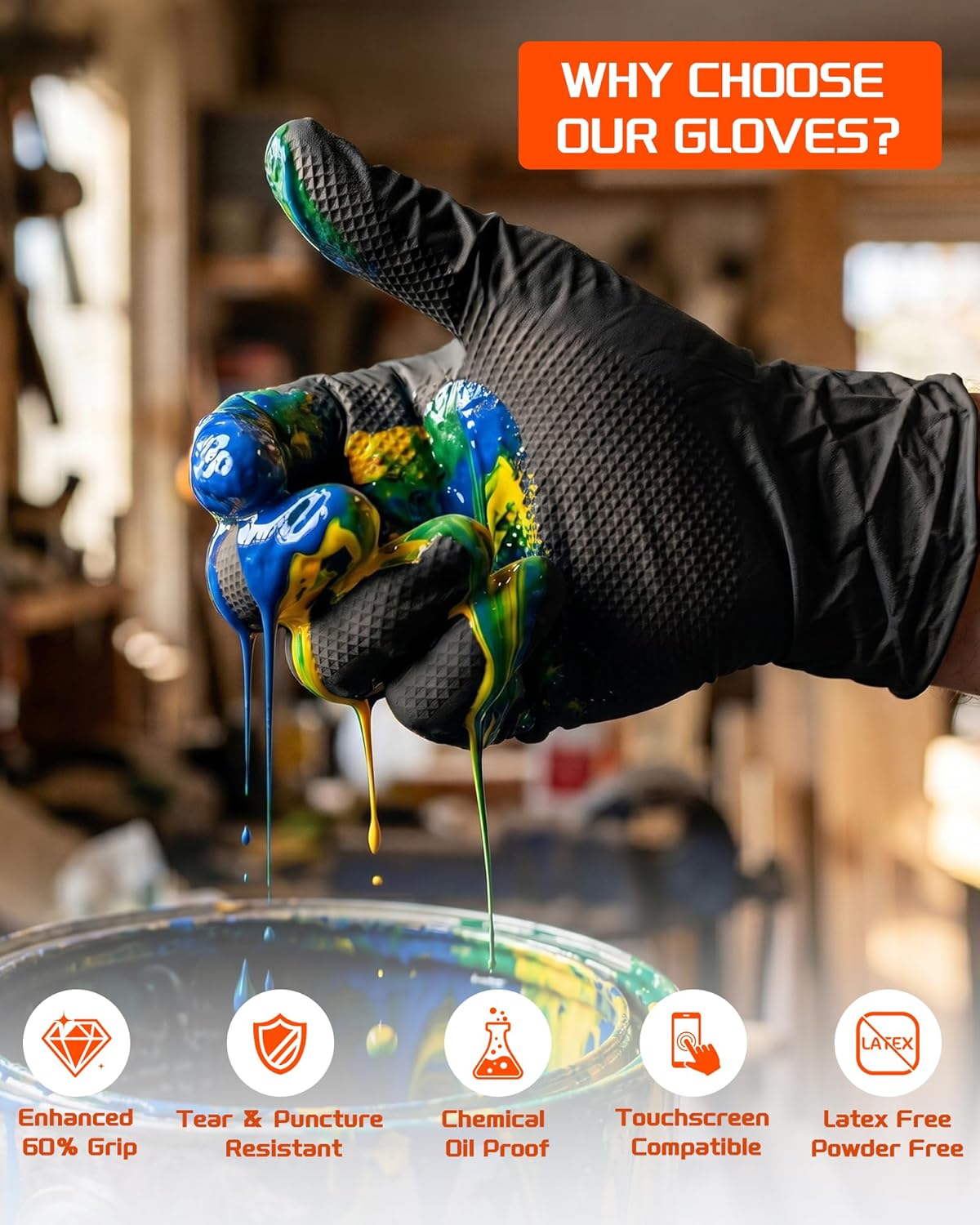 9mil Heavy Duty Disposable Nit - Nitrile Mechanic Glove のレビューと価格