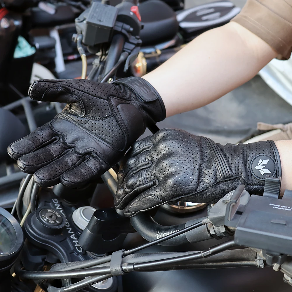 Unisex Vintage Leather Motorcy - Motorcycle Glove Knuckle のレビューと価格