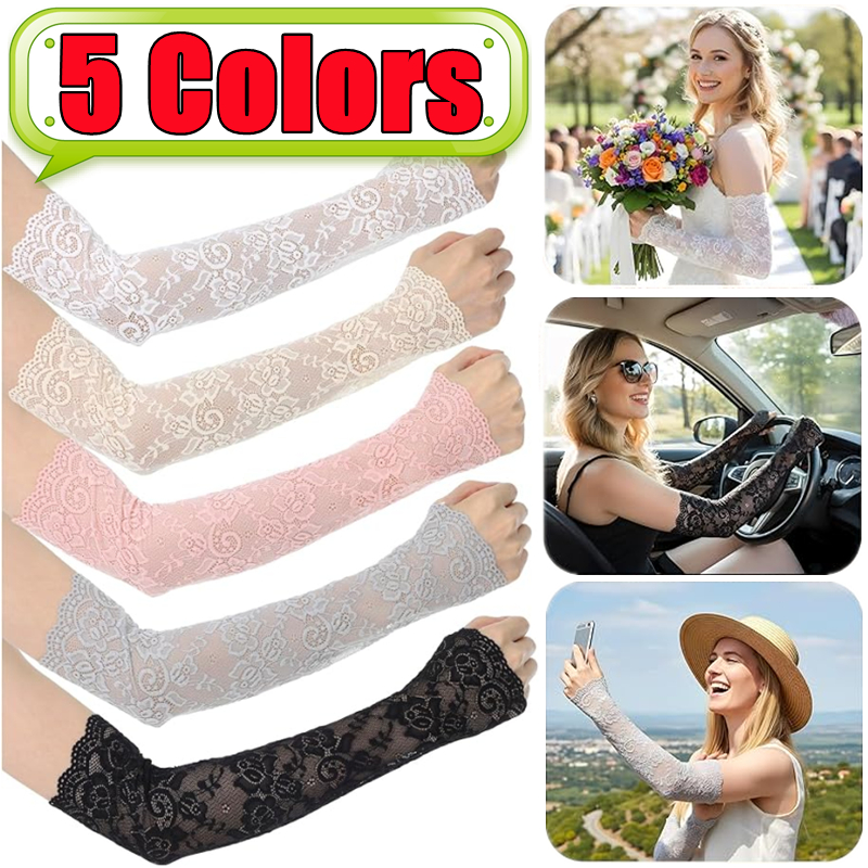 New 1Pair Sexy Lace Hollow-Out - Fingerless Glove Knit のレビューと価格