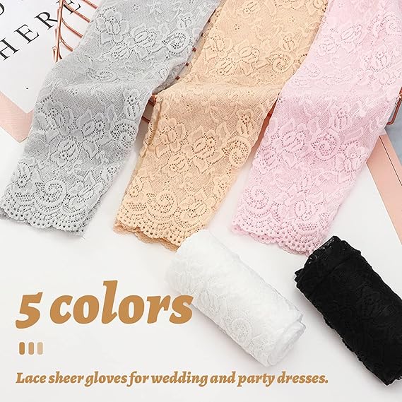 New 1Pair Sexy Lace Hollow-Out - Fingerless Glove Knit のレビューと価格