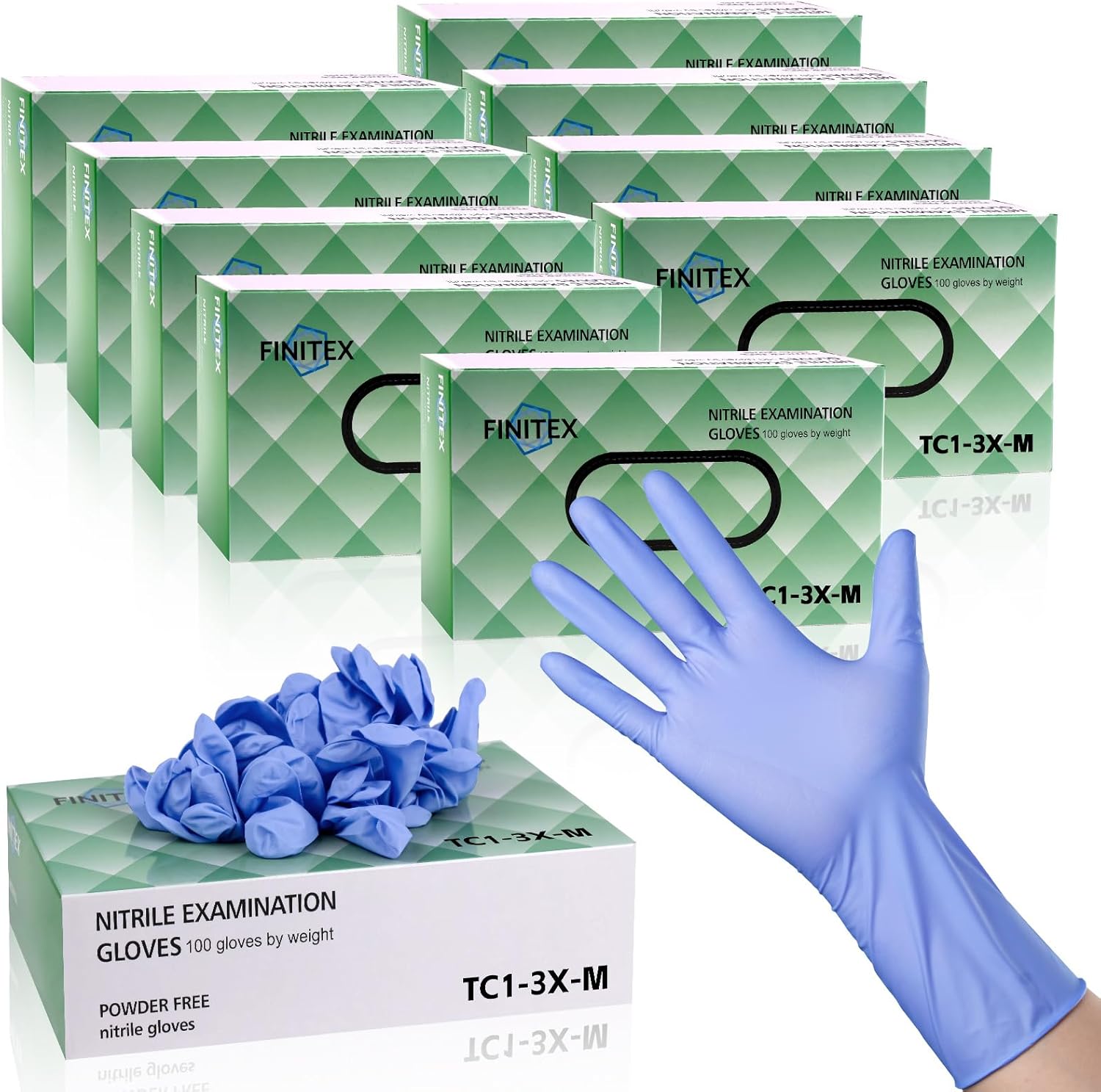 Nitrile Disposable Gloves Ice  - Exam Glove Nitrile のレビューと価格