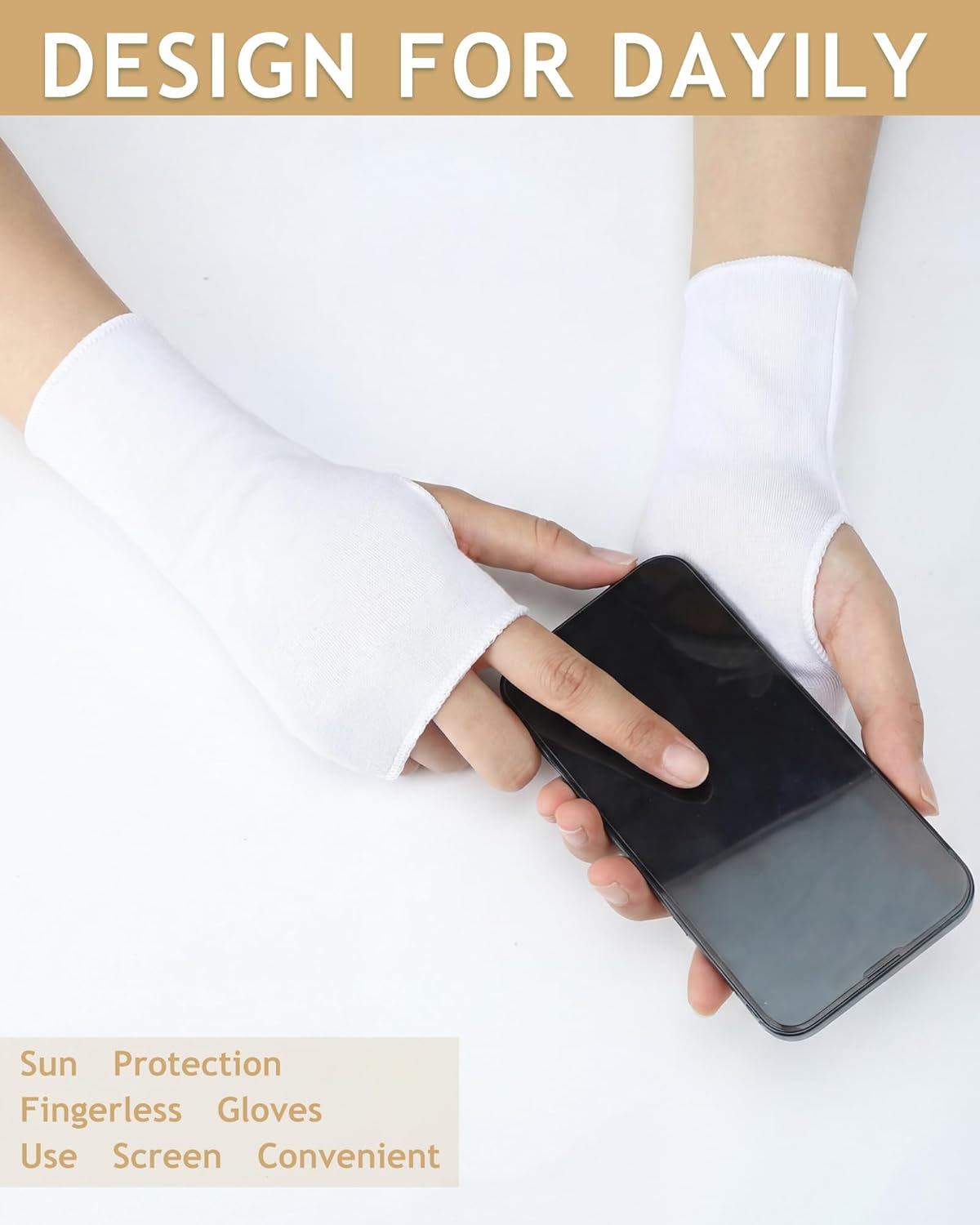 1 pair of sun protection glove - Fingerless Glove Knit のレビューと価格