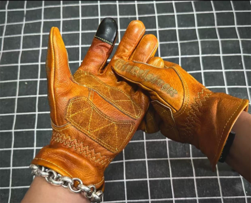 Handmade Genuine Leather Retro - Motorcycle Glove Knuckle のレビューと価格