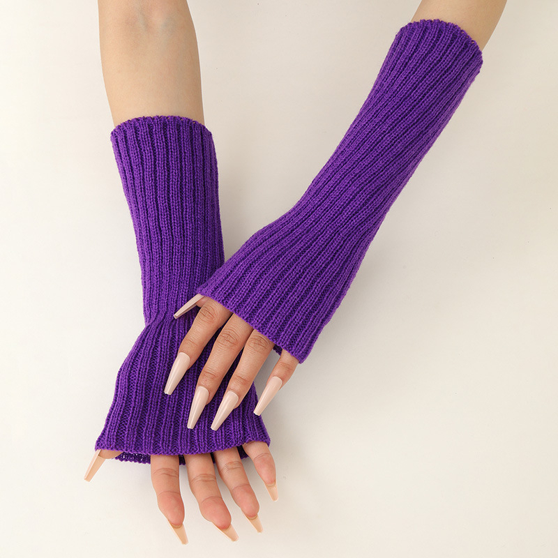 Girls Colorful Warm Knitted Ar - Fingerless Glove Knit のレビューと価格