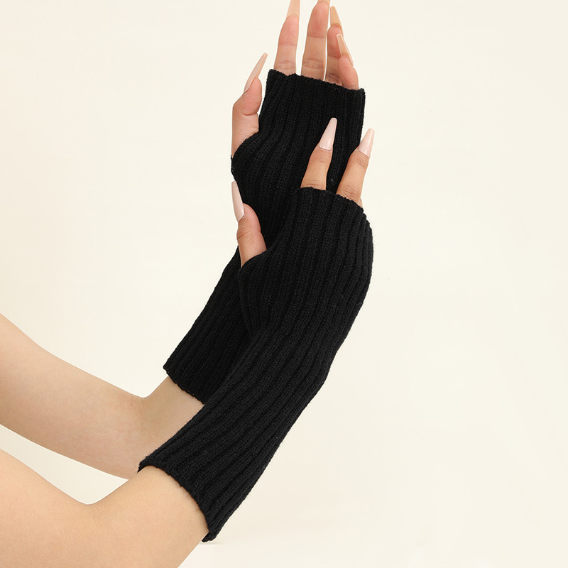 Girls Colorful Warm Knitted Ar - Fingerless Glove Knit のレビューと価格