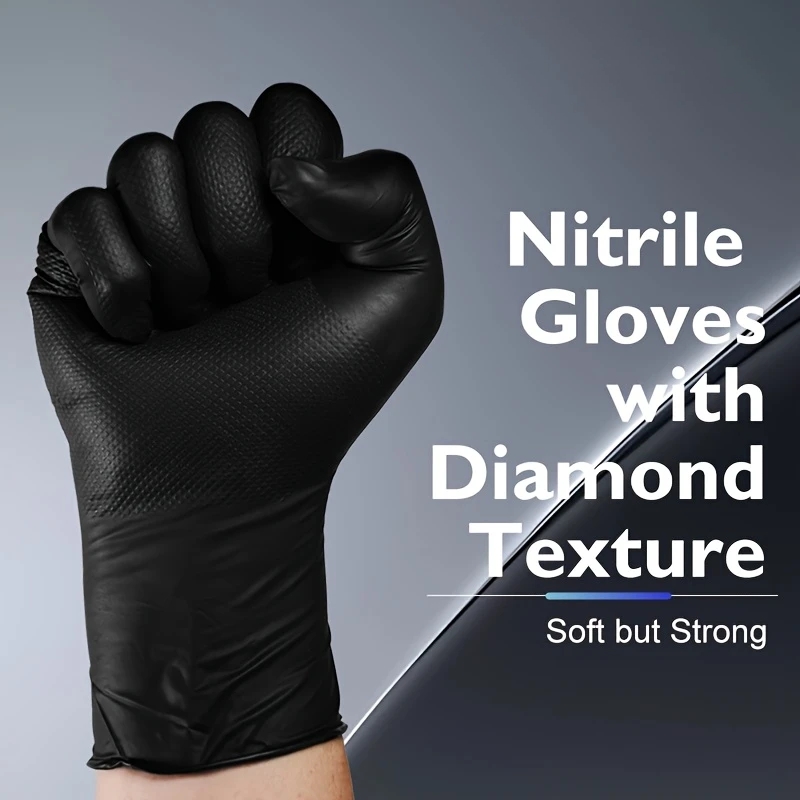 Black Heavy Duty Nitrile Dispo - Nitrile Mechanic Glove のレビューと価格