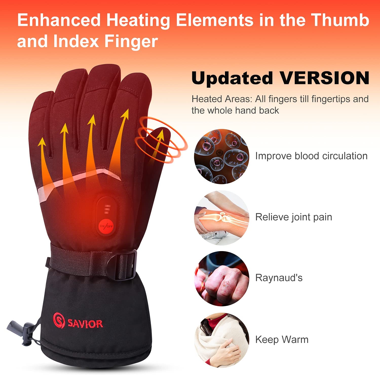 SNOW DEER Winter Heated Gloves - Ski Glove Waterproof のレビューと価格