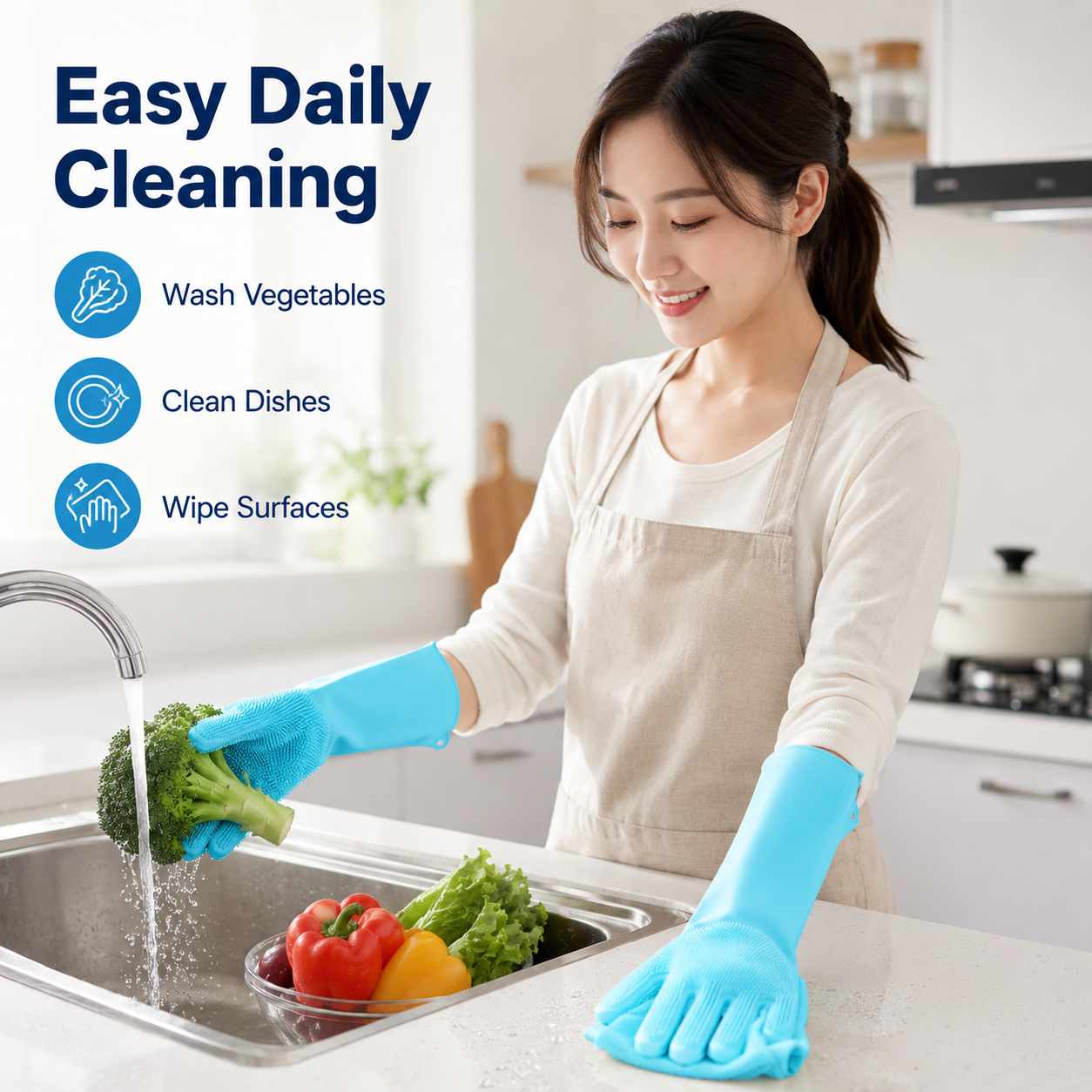 1 Pair Silicone Cleaning Glove - Dish Glove Rubber のレビューと価格