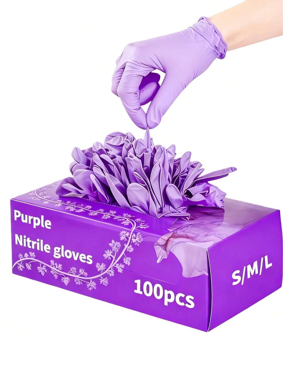 100/50/4pcs Disposable Purple  - Latex Disposable Glove のレビューと価格